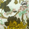 100% linen Printing  nice Leaves thick fabric