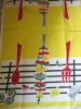 100%linen fork set printed tea towel kitchen towel dish towel dish cloth