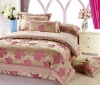 100%luxury rayon jacquard flat sheet set/wedding bedding/duvet cover
