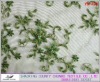 100%nylon mesh green color handwork embroidery for wedding garment and fashion clothing