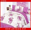 100% ployester pink fashion print duvet cover bedding set