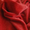 100% polyester 1mm microfiber two-tone red plaid  EF velboa fabric