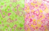 100% polyester Printed heart polar fleece