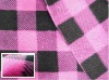 100% polyester Printed plaid polar fleece