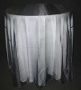 100%polyester Tablecloth and Organza Table Overlay,Hotel/Banquet Table Cover