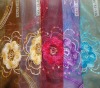 100% polyester Towel Embroideried  organza  Window Curtain