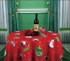 100% polyester X'mas designs printed table cloth