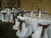 100% polyester banquet chair cover with organza sash for party