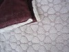 100%polyester blanket fabric/embossed with back dye fabric