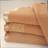 100%polyester blanket in camel color