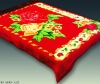 100% polyester bright red blanket