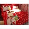 100% polyester brushed and printed bedding set 3pcs/4pcs