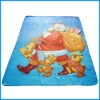 100% polyester christmats printed fleece blanket