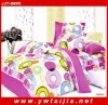 100 polyester colorful circle design bedsheet set