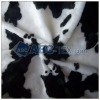 100% polyester cow print faux fur fabric