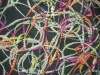 100% polyester embroidered flannel fabric