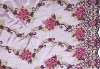 100% polyester embroidery with diamond on mesh fabric