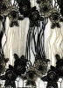 100% polyester fabric embroidery with beads for garment