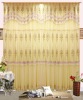 100%polyester fashionable&fancy jacquard&print satin layer inside&lace layer outside curtain for hotel