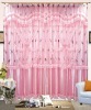 100%polyester fashionable&fancy jacquard&print satin layer inside&lace layer outside curtain for hotel