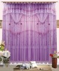 100%polyester fashionable&fancy jacquard&print satin layer inside&lace layer outside curtain for hotel