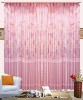 100%polyester fashionable&fancy jacquard&print satin layer inside&lace layer outside curtain for hotel