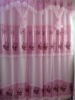 100%polyester fashionable&fancy jacquard&print satin layer inside&lace layer outside curtain for hotel