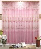 100%polyester fashionable&fancy jacquard&print satin layer inside&lace layer outside curtain for hotel