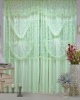 100%polyester fashionable&fancy jacquard&print satin layer inside&lace layer outside curtain for hotel