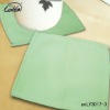 100% polyester flannel green disposable dining table placemats