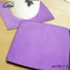 100% polyester flannel square purple table mats