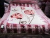 100% polyester flower printed raschel-knitted blanket 200*240cm