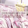 100%polyester flower printed soft adult coral fleece blanket