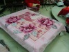 100% polyester flower printed super soft blanket