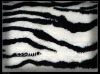 100% polyester fluffy striped pattern plush fabric for toys