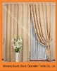 100% polyester golden jacquard curtain
