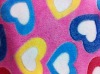 100% polyester heart printed coral fleece fabrics