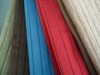 100%polyester knitted brushed plain stripe dyed sofa fabric