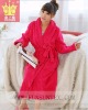 100% polyester ladies red coral fleece robes