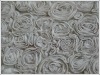 100% polyester mesh fabric and ribbon embroidery design