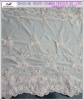 100% polyester mesh fabric and ribbon rose flower embroidery fabric