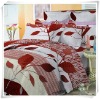 100% polyester microfiber plain pigment printed 4pcs bedding set, 55gsm