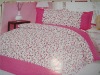 100%polyester microfiber printed duvet cover set / peach skin fabric