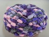 100% polyester microsoft pompon fancy hand knitting yarn