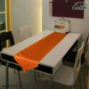 100% polyester orange print restaurant table runner