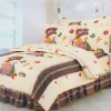 100% polyester peach skin printed bedding set 3pcs/4pcs