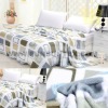 100% polyester plaid printed bedding sheet