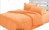 100% polyester plain coral fleece Bedding Set:duvet cover,blanket,pillow cover
