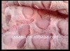 100% polyester plush embossed pv fabric for ladies' wear