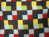 100% polyester polar fleece check printed fabric